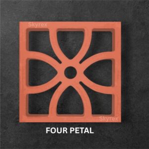 Four Petal Terracotta Clay Jalis breeze Blocks